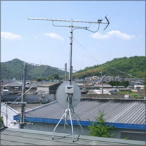 屋根取付 UHFアンテナ+BSアンテナ +ブースター
